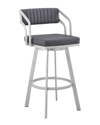 Armen Living Scranton 26 Swivel Bar Stool In Grey