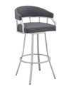 Armen Living Palmdale 30 Swivel Bar Stool In Grey