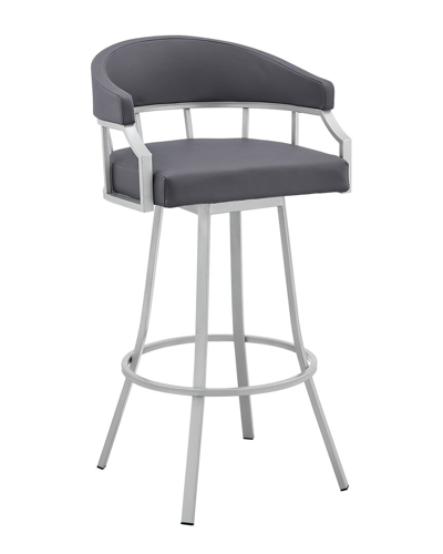 Armen Living Palmdale 30 Swivel Bar Stool In Grey