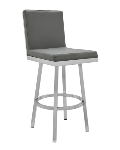 Armen Living Vander 26in Swivel Bar Stool In Gray