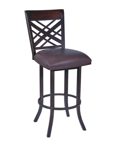 Armen Living Balboa 26 Counter Height Barstool In Brown