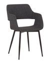 ARMEN LIVING ARMEN LIVING ARIANA MID-CENTURY CHARCOAL OPEN BACK DINING ACCENT CHAIR