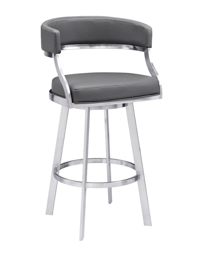 Armen Living Dione 26 Counter Height Bar Stool In Grey
