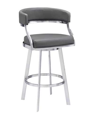 Armen Living Dione 30 Bar Height Bar Stool In Grey