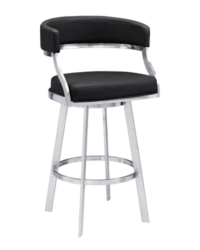 Armen Living Saturn 30 Bar Height Bar Stool In Black