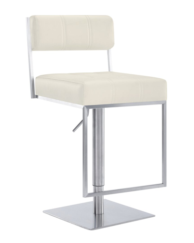 Armen Living Michele Swivel Bar Stool In White