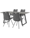 ARMEN LIVING ARMEN LIVING CORONADO 5PC GREY RECTANGULAR DINING SET