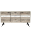 Armen Living Bridges Sideboard Buffet Cabinet In Grey
