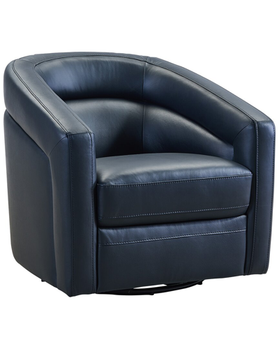 Armen Living Desi Contemporary Swivel Accent Chair In Black