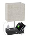FRESH FAB FINDS FRESH FAB FINDS DIMMABLE TABLE LAMP WITH USB PORT/POWER OUTLETS