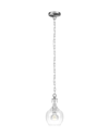 ABRAHAM + IVY ABRAHAM + IVY VERONA 7INCH BRUSHED NICKEL PENDANT WITH CLEAR GLASS SHADE