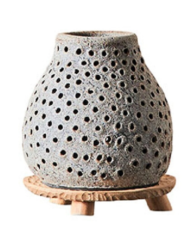 Bidkhome Lantern Tealight Oria In Grey