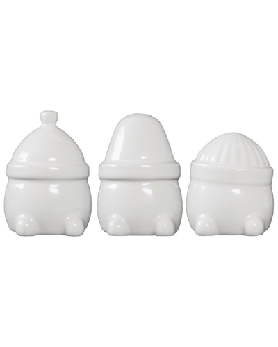 Bidkhome Hipster Triplets Shiny (3-pack) In White