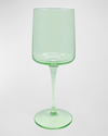 Mariposa Fine Line Clear Wine Glasses, Set Of 4 In Green