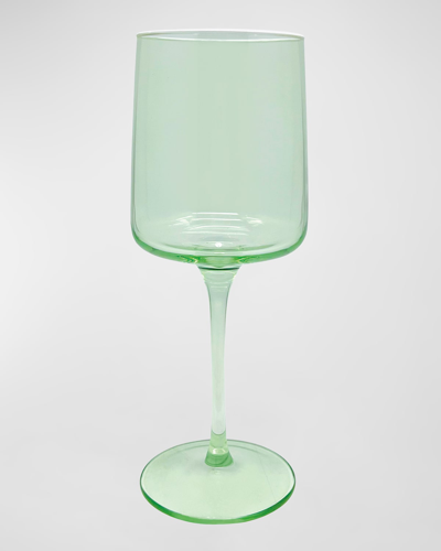 Mariposa Fine Line Clear Wine Glasses, Set Of 4 In Green