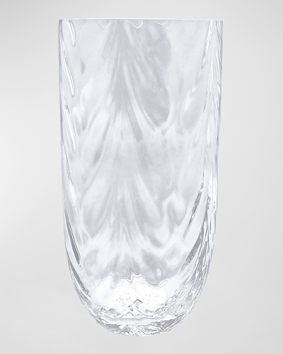 Mariposa Sip Sip Wave Crystal Clear Drinking Glass In White