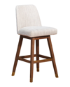 Armen Living Dalza Swivel Bar Stool In Beige