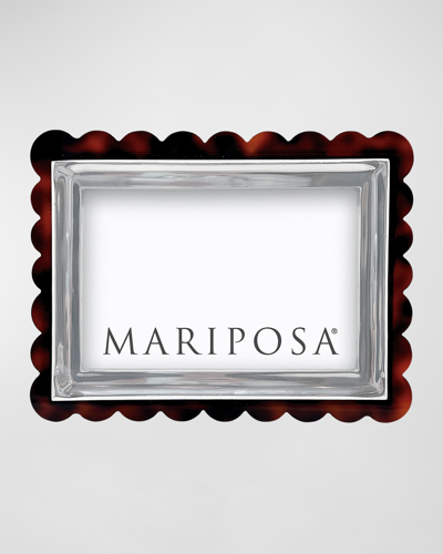 Mariposa Tortoise Scallop Signature Frame, 4" X 6" In Brown