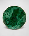 L'OBJET MALACHITE DESSERT PLATES, SET OF 4