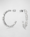 Swarovski Rhodium-plated Medium Mixed Crystal C-hoop Earrings, 1.54" In Crystal