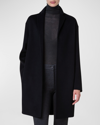 AKRIS MAE BRUSHED CASHMERE COAT