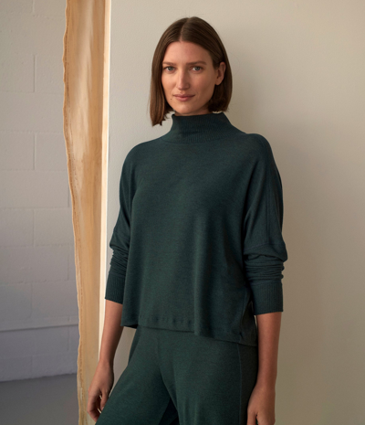 Michael Stars Frida Mock Neck Top In Cardinal