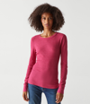 Michael Stars Juliet Thermal Tee In Nocturnal