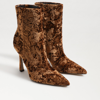 SAM EDELMAN SAM EDELMAN ELLA POINTED TOE DRESS BOOTIE COPPER BRONZE VELVET