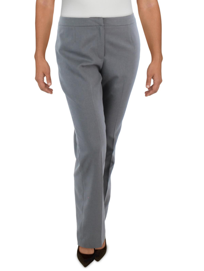 Le Suit Womens Woven Herringbone Suit Pants In Grey