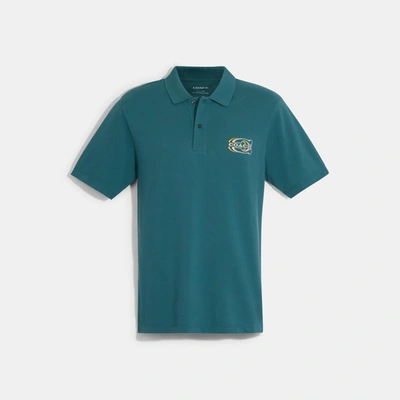 Coach Outlet Signature Gradient Polo In Green
