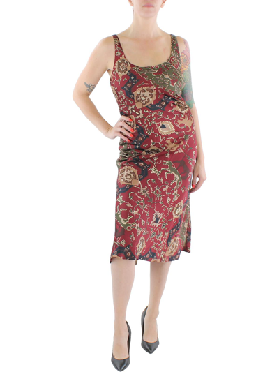 Lauren Ralph Lauren Womens Printed Long Midi Dress In Multi