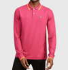 PSYCHO BUNNY LONG SLEEVE TIPPED POLO IN CRANBERRY