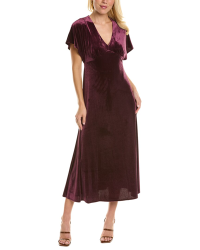 Taylor Stretch Velvet Maxi Dress In Purple
