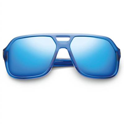 Ivi Vision Hunter - Pacific Blue Flash Lens In Matte Midway Blue - Antique Brass In Multi