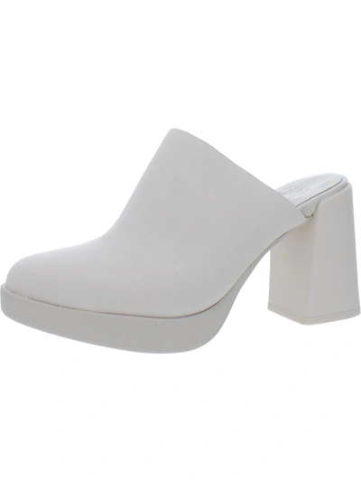 Naturalizer Genn-connect Womens Leather Slip On Mules In White
