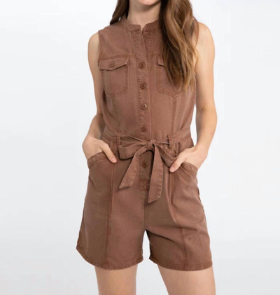 Sanctuary Sightseer Romper In Rattan In Multi