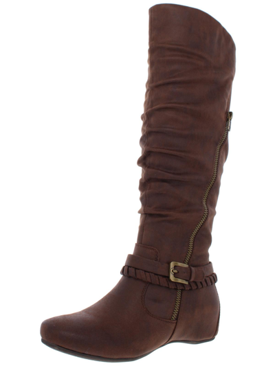 Naturalizer Shay Womens Faux Leather Knee-high Riding Boots In Multi