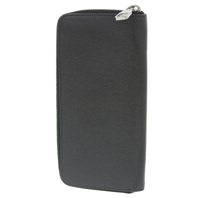 Pre-owned Louis Vuitton Zippy Wallet Vertical Leather Wallet () In Black