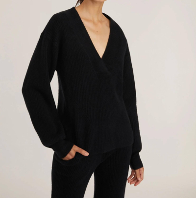 Marissa Webb Fritz V-neck Sweater In Black