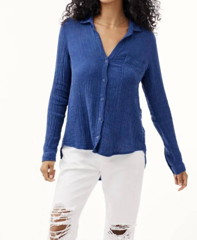 Bella Dahl Pocket Button Down In Bright Night In Multi