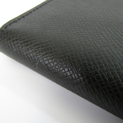 Pre-owned Louis Vuitton Portefeuille Leather Wallet () In Black
