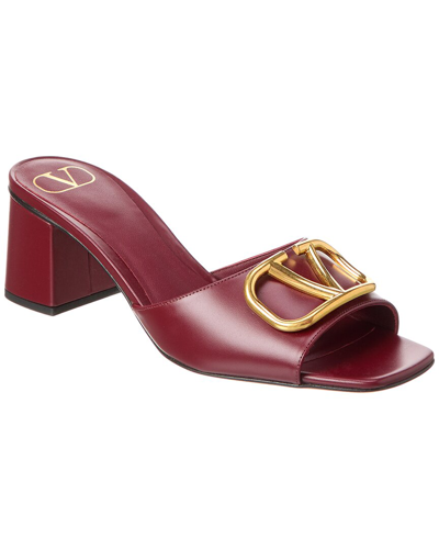 Valentino Garavani Vlogo 60 Leather Sandal In Red