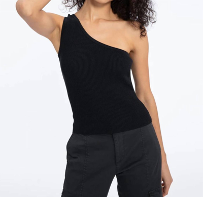 Sanctuary All Day One Shoulder Top In Black