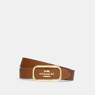 Coach Outlet Morgan Rectangle Buckle Belt, 25 Mm In Brown