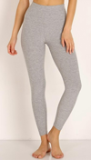 BEYOND YOGA SPACEDYE MIDI HIGH WAISTED LEGGING IN SILVER MIST