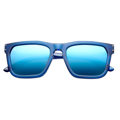 Ivi Vision Gravitas - Pacific Blue Flash Lens In Matte Midway Blue - Antique Brass In Multi