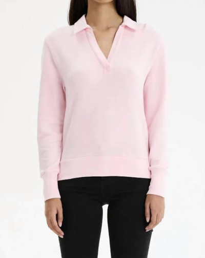 Chrldr Kendall Polo Sweatshirt In Candy Pink In Multi