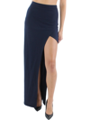 City Studio Juniors Womens Knit Slit Maxi Skirt In Multi