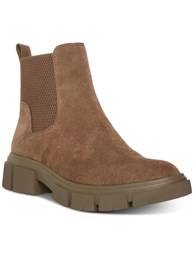 Aqua College Priya Womens Suede Waterproof Chelsea Boots In Beige