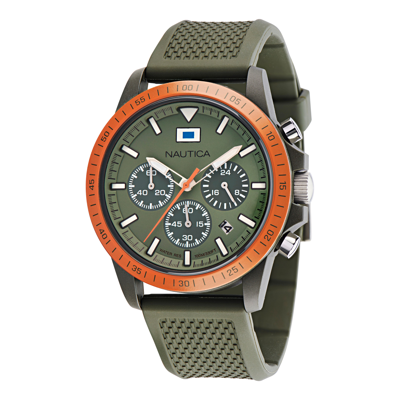 Nautica One Wheat Fiber Strap Chronograph Watch In Multi